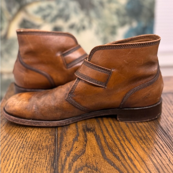 Florsheim Imperial Mens Buckle Ankle Boots Leather Dress Shoes Brown Size 9.5D - Picture 7 of 14